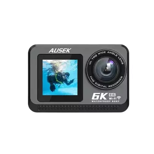 Ausek AT-S84T 6K 30fps 2.0”+1.3-inch Display Waterproof Action Camera