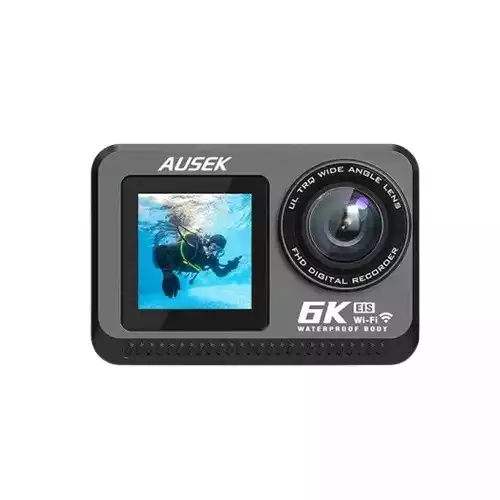 Ausek AT-S84T 6K 30fps 2.0”+1.3-inch Display Waterproof Action Camera