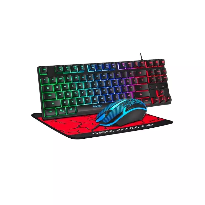 T-WOLF TF-31 GAMING KEYBOARD MOUSE MOUSE PAD 3-IN-1 COMBO-gallery-1