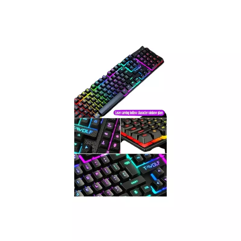 T-WOLF TF200 WIRED USB GAMING KEYBOARD MOUSE COMBO-gallery-2
