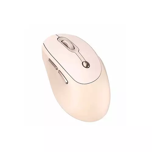 T-WOLF Q7 Rechargeable 2400 DPI Dual Mode Wireless Mouse MILK TEA-1