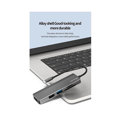 Yuanxin X-80505 Multiport 5 in 1 Aluminium Type C Hub - 3