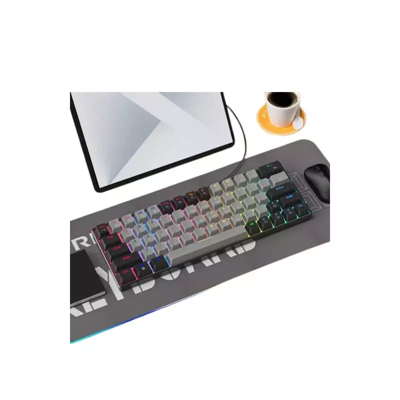 ZIFRIEND ZA646 MECHANICAL KEYBOARD BLACK GREY-gallery-2