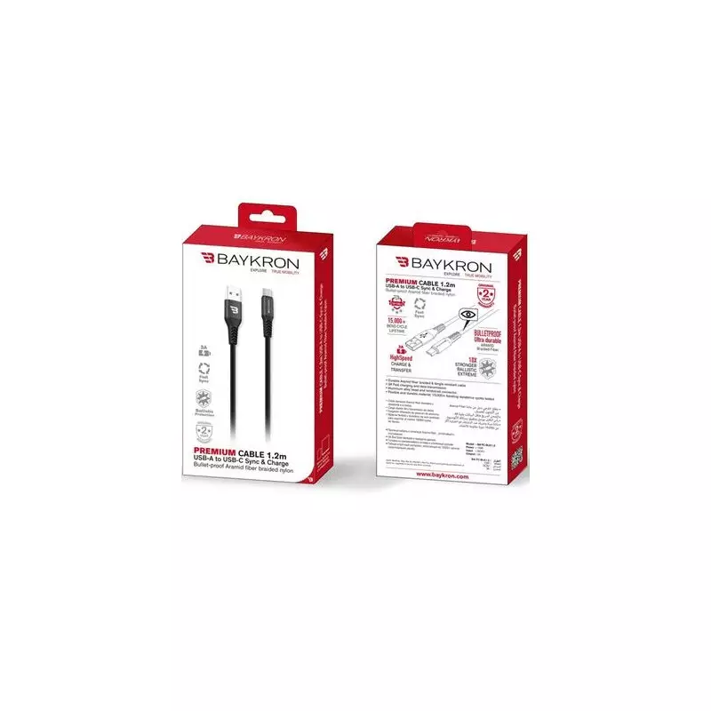 Baykron BA-TC-BLK1.2 Type C 1.2M Cable-gallery-3