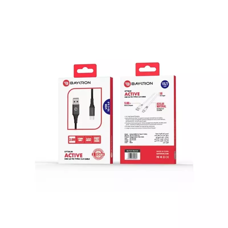 Baykron 3M USB A to Type C 3.0A Cable-1