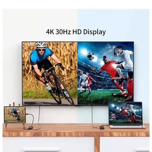 Yuanxin Type-C Male to HDMI SD & PD Female Black Converterer-gallery-2