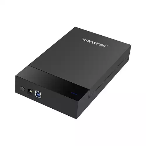 Yuanxin 3.5 Inch SATA HDD Enclosure with Power Adapter black