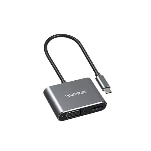 Yuanxin X-3510 Type-C Male to HDMI & VGA Female Converter - 2