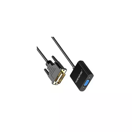 Yuanxin X-3220 DVI Male to VGA Female Converter (Black) - 1