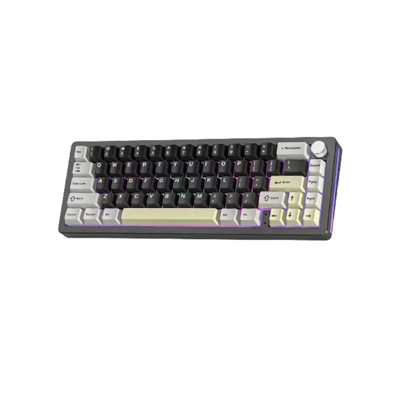 YUNZII AL66 Knob CNC Aluminum Bluetooth Wireless Mechanical Keyboard-gallery-1