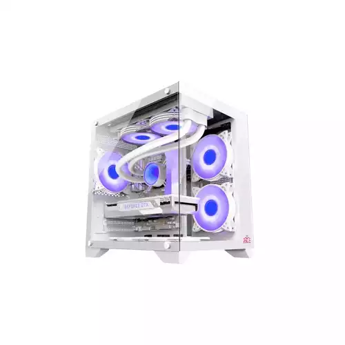 Monarch Mystery Box X5 Desktop Gaming Case (White)