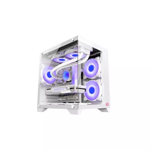Monarch Mystery Box X5 Desktop Gaming Case (White)