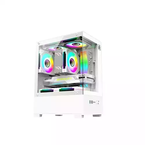 MONARCH ICE COOLER X5 ARGB Desktop Gaming Case (White)