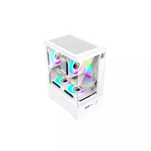 MONARCH ICE COOLER X5 ARGB Desktop Gaming Case (White)-gallery-1