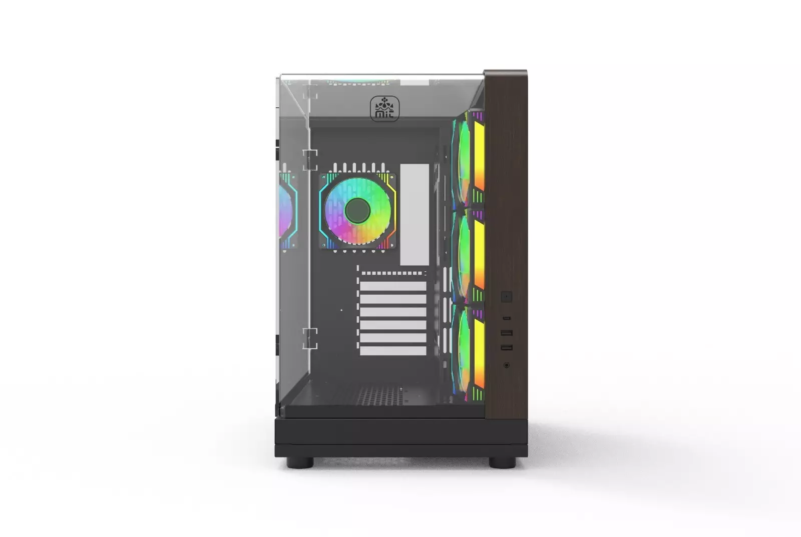 MONARCH AQUA X7 ARGB ATX Desktop Gaming Case (Black)-1