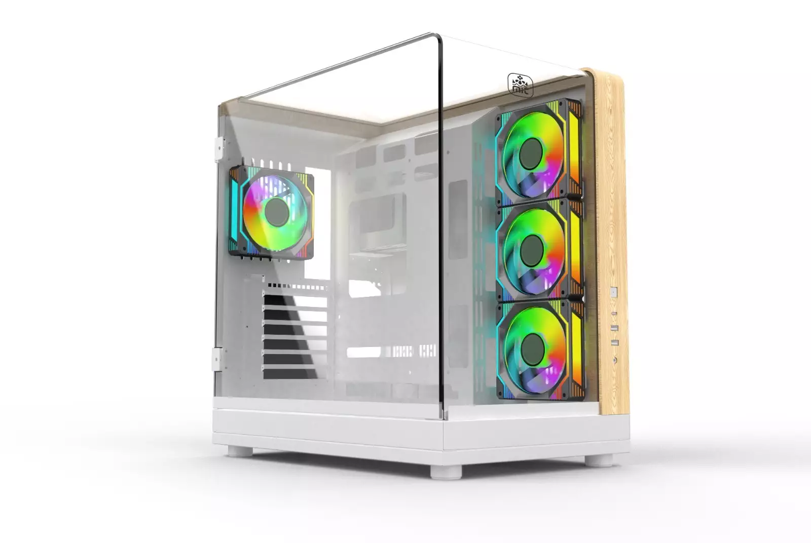 MONARCH AQUA X7 ARGB ATX Desktop Gaming Case (White)-1