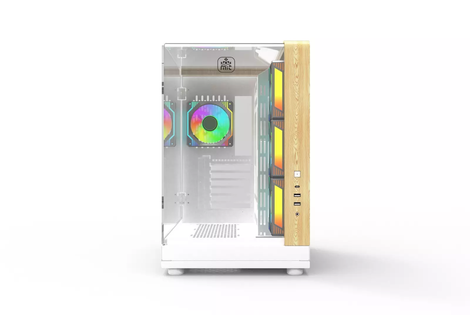 MONARCH AQUA X7 ARGB ATX Desktop Gaming Case (White)-3
