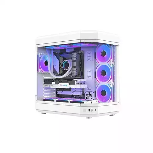 MONARCH INFINITY X10 ARGB ATX Desktop Gaming Case (White)