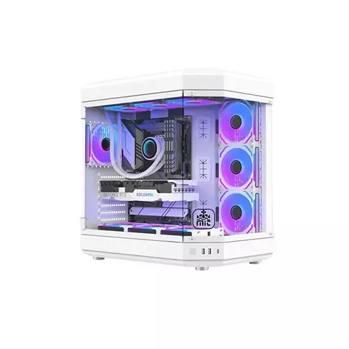 MONARCH INFINITY X10 ARGB ATX Desktop Gaming Case (White)