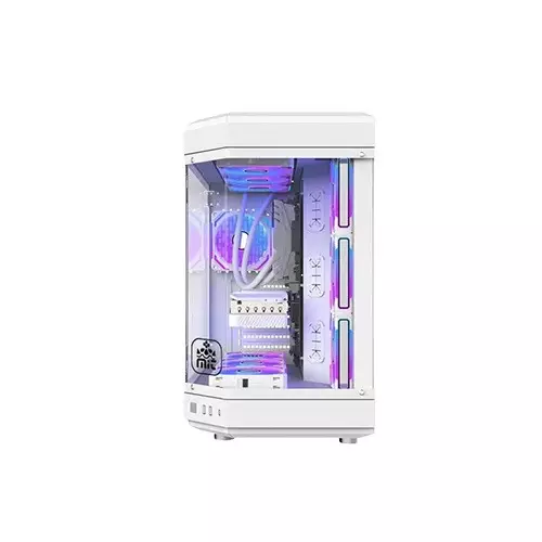 MONARCH INFINITY X10 ARGB ATX Desktop Gaming Case (White)-2