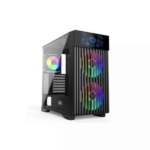 MONARCH M9 PRO MAX X3 ARGB ATX Mid-Tower Gaming Case with LCD Display