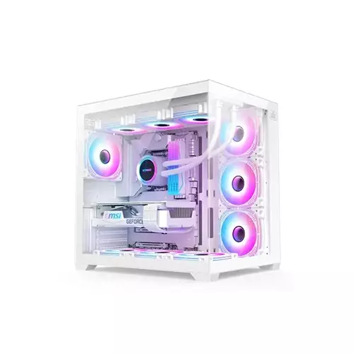 Monarch City Ranger X7 ARGB Mid-Tower ATX Desktop Case (white)-1