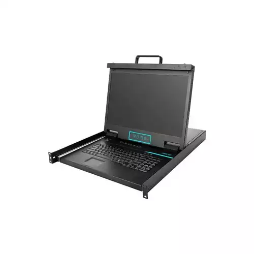 Safenet 8-Port TP KVM Switch Over IP with Short Depth 18.5" Widescreen LCD Panel