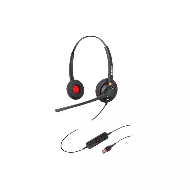 Inbertec UB800DU Duo Wired USB Noise Cancelling Headphone-gallery-2