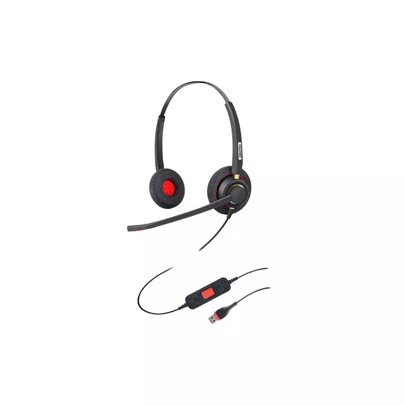 Inbertec UB805DM Duo Wired USB Noise Cancelling Headphone