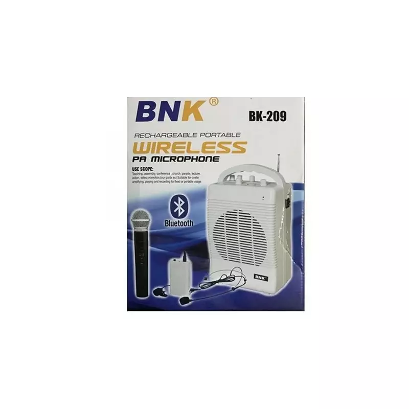 BNK BK-209 Rechargeable Wireless Bluetooth Pa System-1