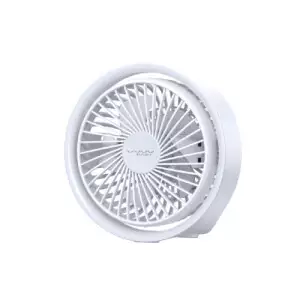 Vyvylabs VKD04-WH Mini Portable Desktop Fan with LED light