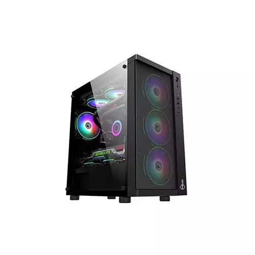 Carbono CG02XZM M-ATX Mid Tower Gaming Case (Black)