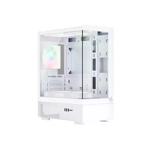 ARS Snow J-330-1 ARGB M-ATX Mid Tower Desktop Gaming Case (White)