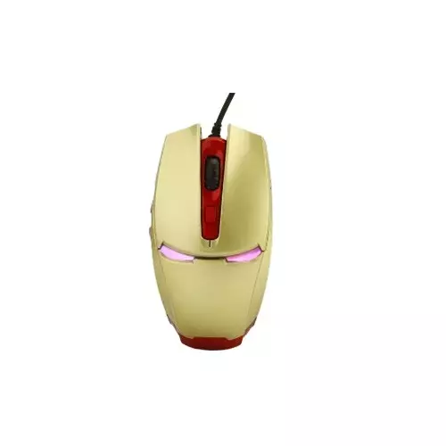 Newmen IronMan G306 Wired Optical LED Gaming Mouse (Gold & Black)