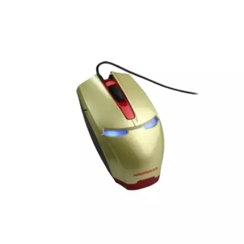 Newmen IronMan G306 Wired Optical LED Gaming Mouse (Gold & Black)-gallery-1