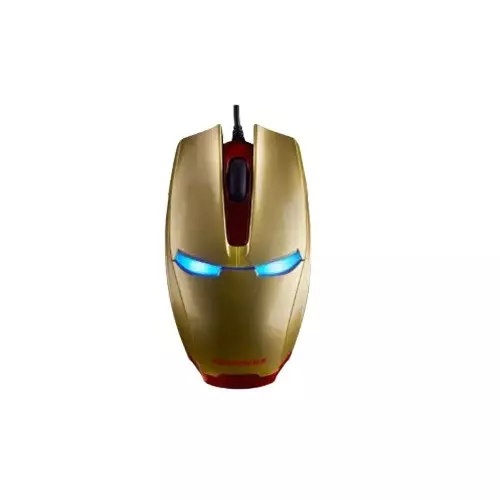 Newmen IronMan G306 Wired Optical LED Gaming Mouse (Gold & Black)-3