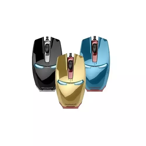 Newmen IronMan G306 Wired Optical LED Gaming Mouse (Gold & Black)-4
