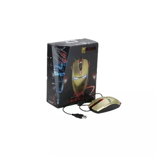 Newmen IronMan G306 Wired Optical LED Gaming Mouse (Gold & Black)-5