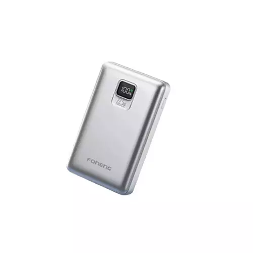 Foneng PX125 10000mAh 22.5W Fast Charging LCD Display Power Bank (Silver)-gallery-1