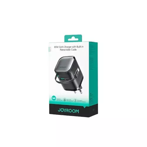 JOYROOM JR-TCL02EU GaN 65W Charger with Retractable Cable-gallery-1