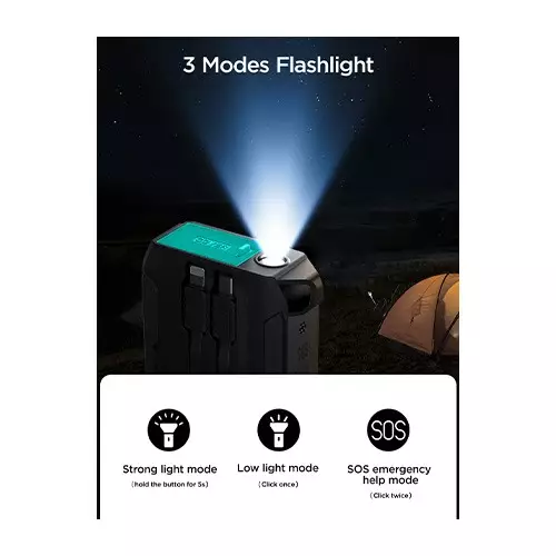 Joyroom JR-L017 10000mAh 22.5W SOS light Power Bank with Dual Cables-gallery-3