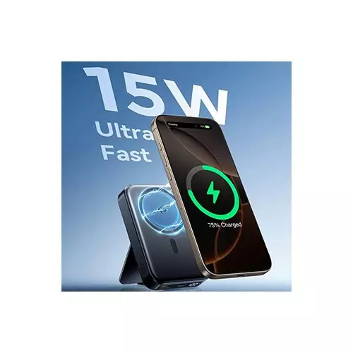 Joyroom JR-PBM11 10000mAh Qi2 Magnetic Wireless Power bank with Kickstand-gallery-1