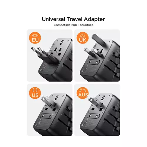 JOYROOM JR-TCW01 17W Universal Travel Adapter (Black)-gallery-1