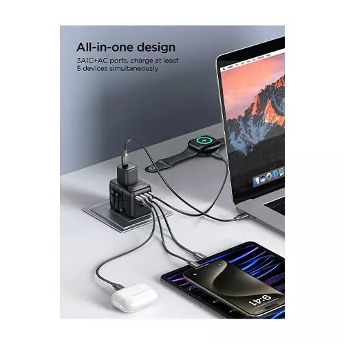 JOYROOM JR-TCW01 17W Universal Travel Adapter (Black)-gallery-2