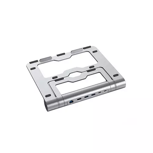 Vyvylabs Wisdom Series VHW06-GY Laptop Stand 6-in-1 Multifunctional HUB Docking Station-1