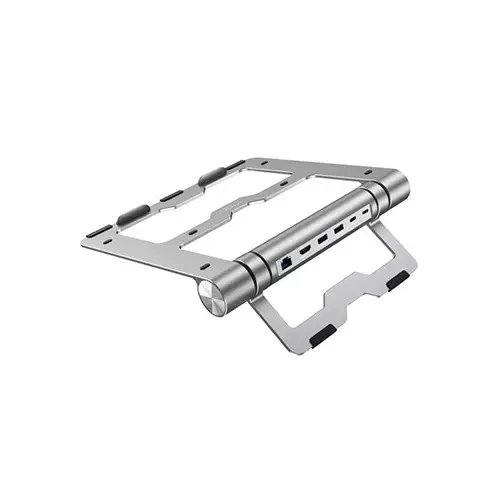 Vyvylabs Wisdom Series VHW06-GY Laptop Stand 6-in-1 Multifunctional HUB Docking Station
