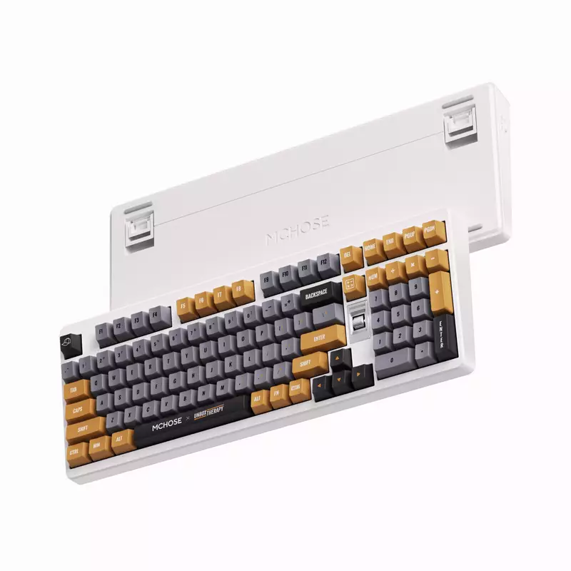 MCHOSE UT98 Retro Therapy Tri-Mode Icy Creamsicle Switch Gaming Keyboard-gallery-1