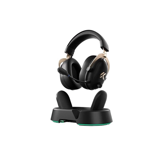MCHOSE V9 Turbo+ Magnetic Wireless Gaming Headset (Black Gold)