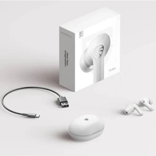Soundpeats T3 Pro ANC White Bluetooth Earbuds - 1