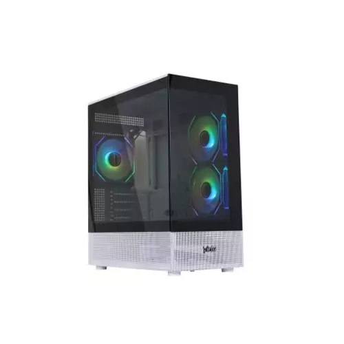 Virtu H50W Gold Gaming Case (White Black)